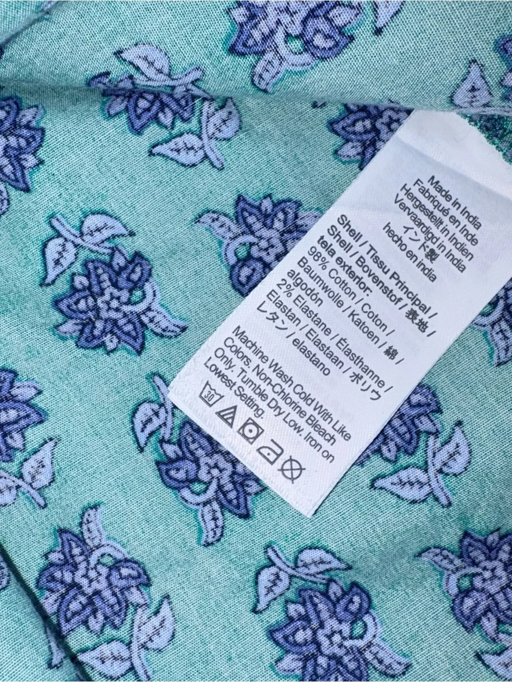 J.Crew Crewcuts Green Floral Puff-Sleeve girls Dress age 8 cotton